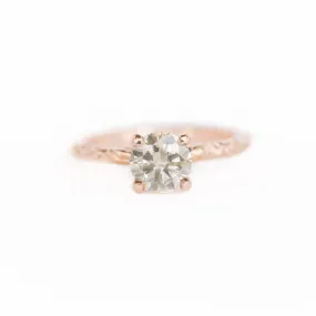 1.02ct Grey-Champagne Diamond Solitaire in 14k Rose Gold Evergreen Solitaire