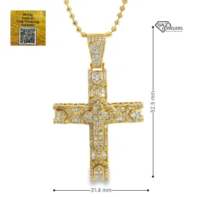 10K Gold 1.55 CTW Diamond Cross Charm