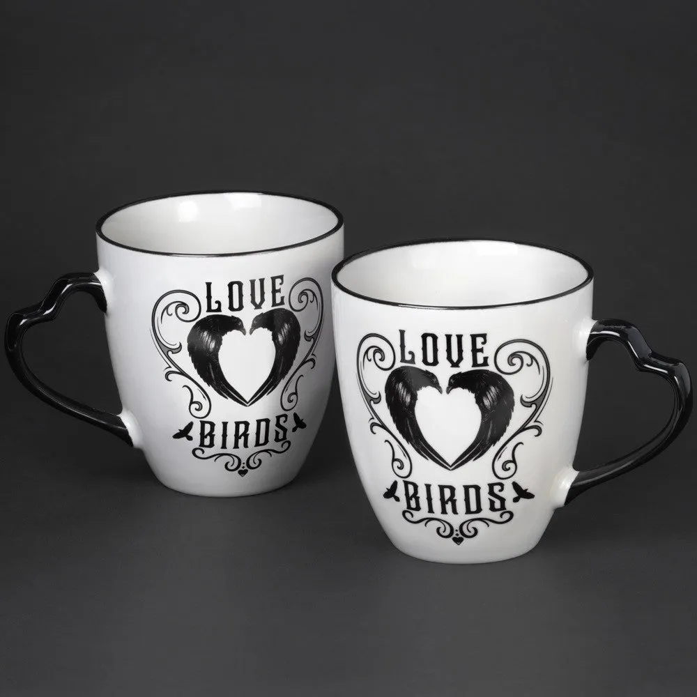 12 oz Ceramic Mug Set - Love Birds