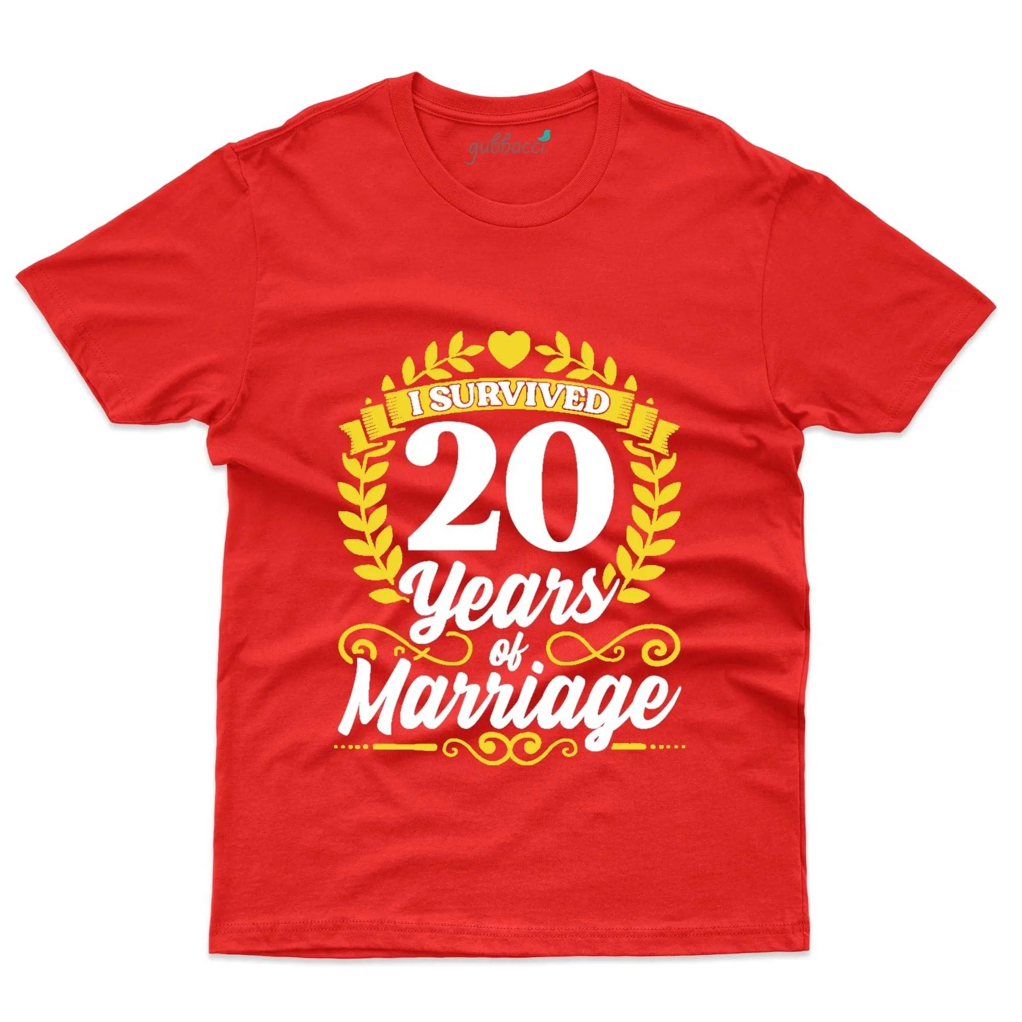 20 Years Of Marriage T-Shirt - 20th Anniversary Collection