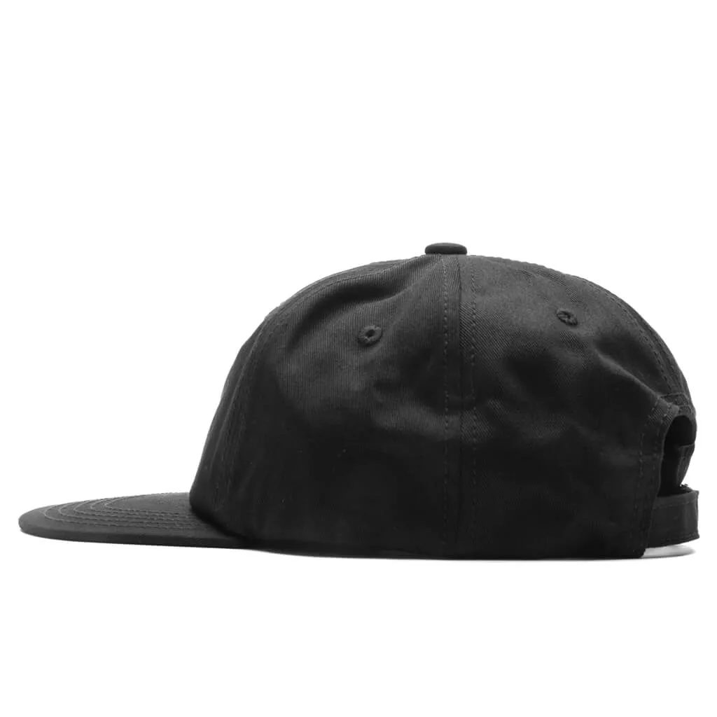 6 Panel Twill Cap #1 - Black