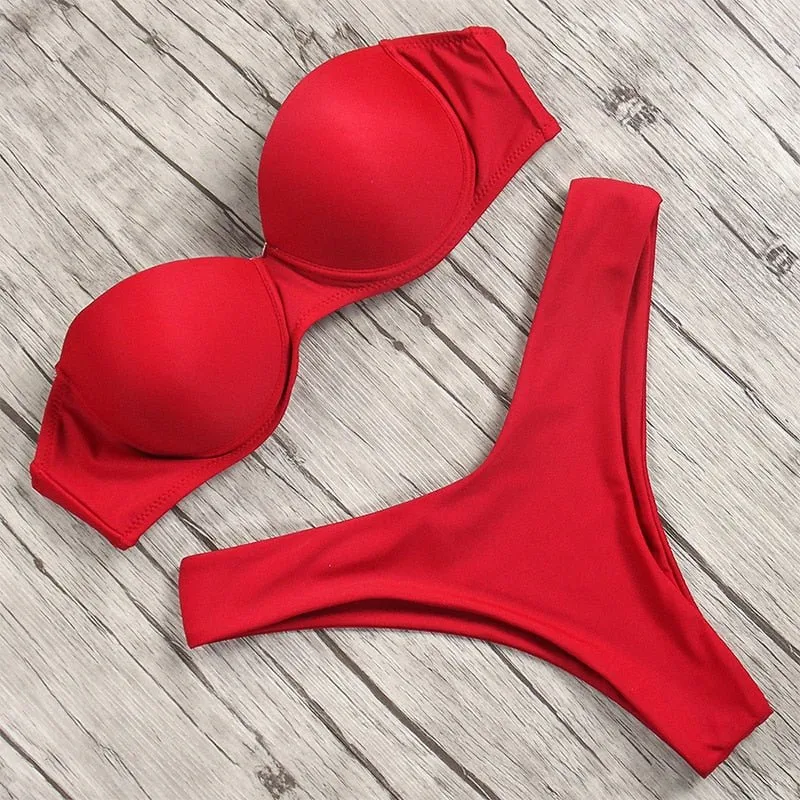 Amelia Sexy Women Bikini Brazilian Push-up Bra Bikini Set