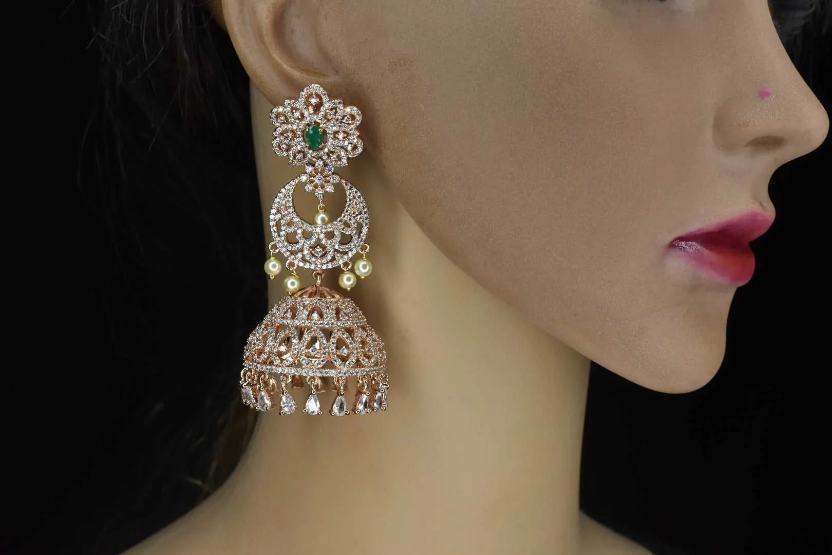 American Diamonds Jhumka