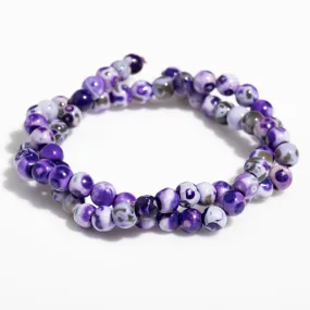 Ancient Cellar Purple Agate 6mm Round - 15-16 Inch