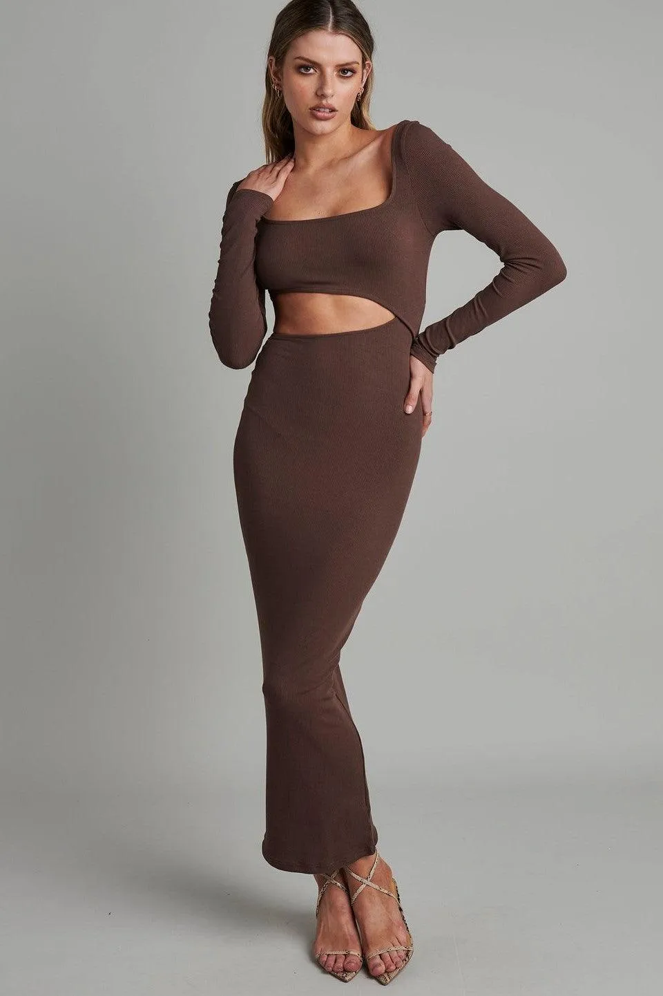 Angel Maxi Dress - Brown