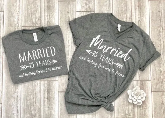 anniversary shirts - gift for anniversary - anniversary gift - couples shirts - anniversary party shirts - customized anniversary tees