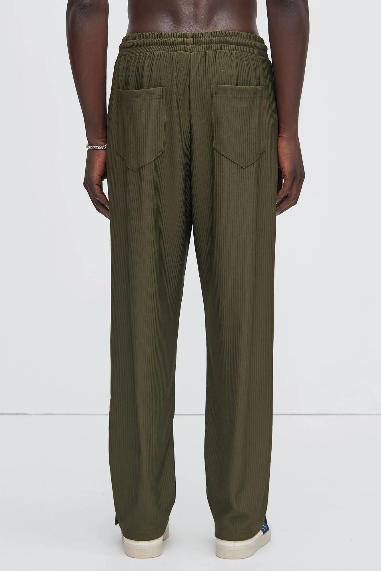 Archway Pleated Pants - Olive