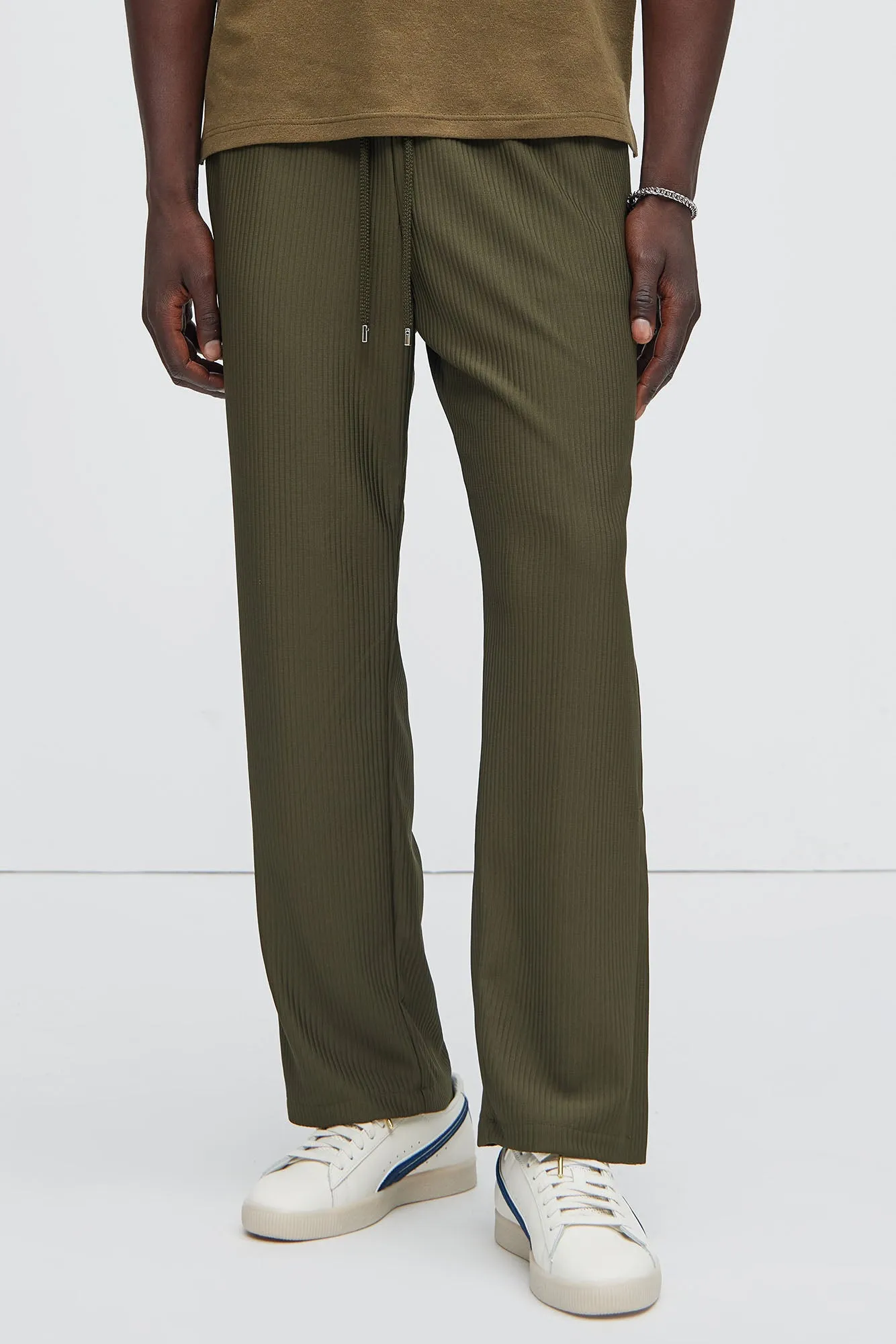 Archway Pleated Pants - Olive