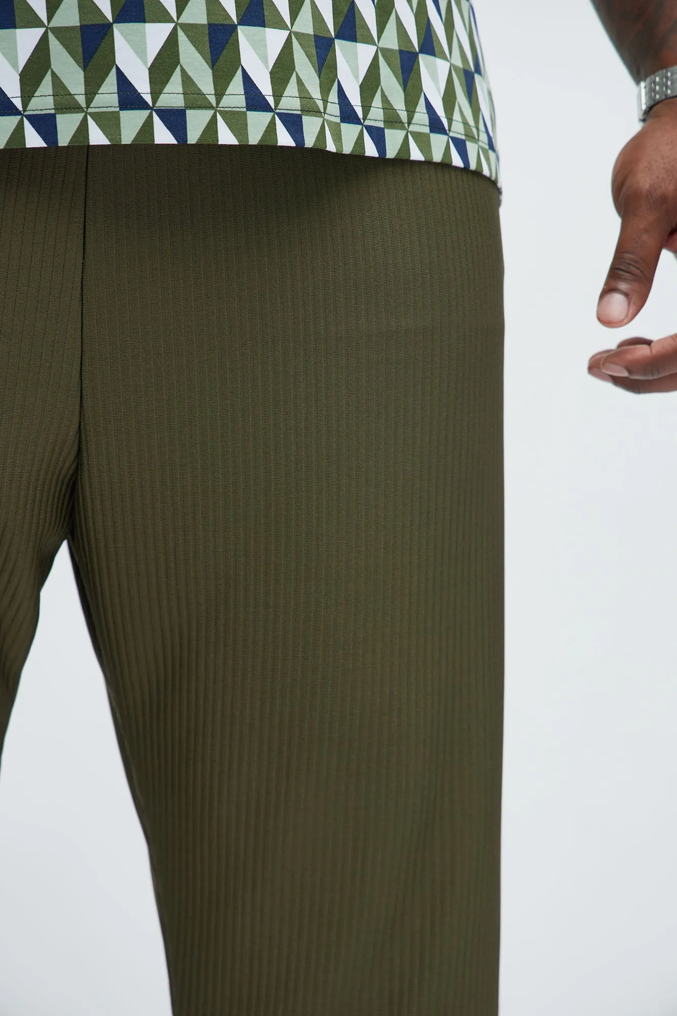 Archway Pleated Pants - Olive