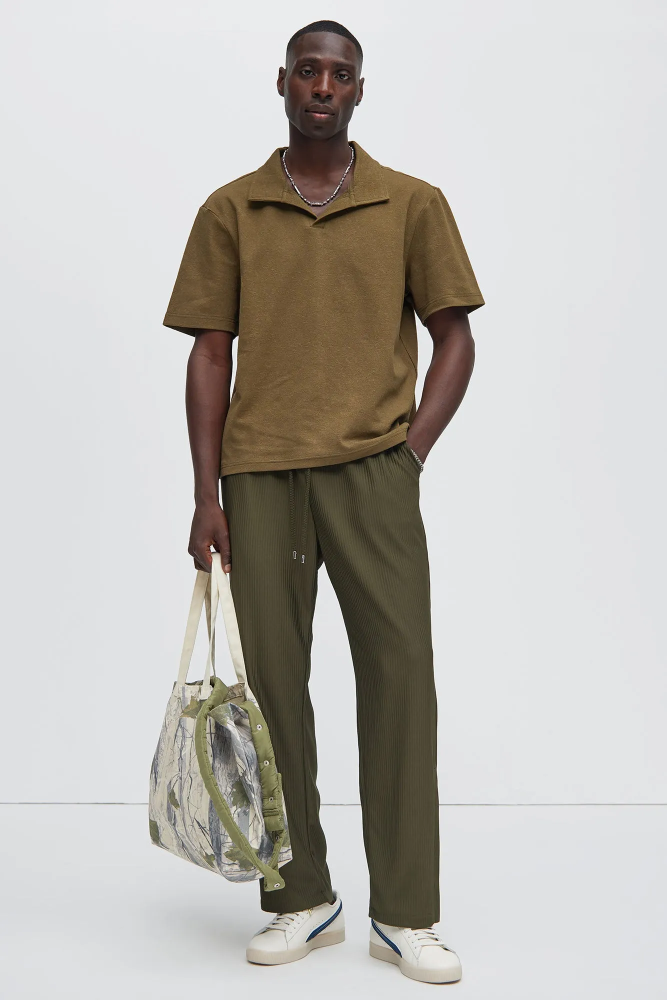 Archway Pleated Pants - Olive