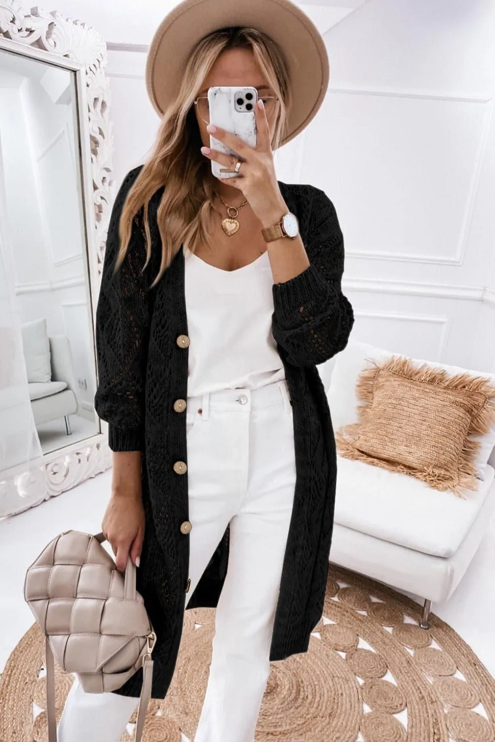 Aria V-Neck Long Sleeve Cardigan, 3 Colors