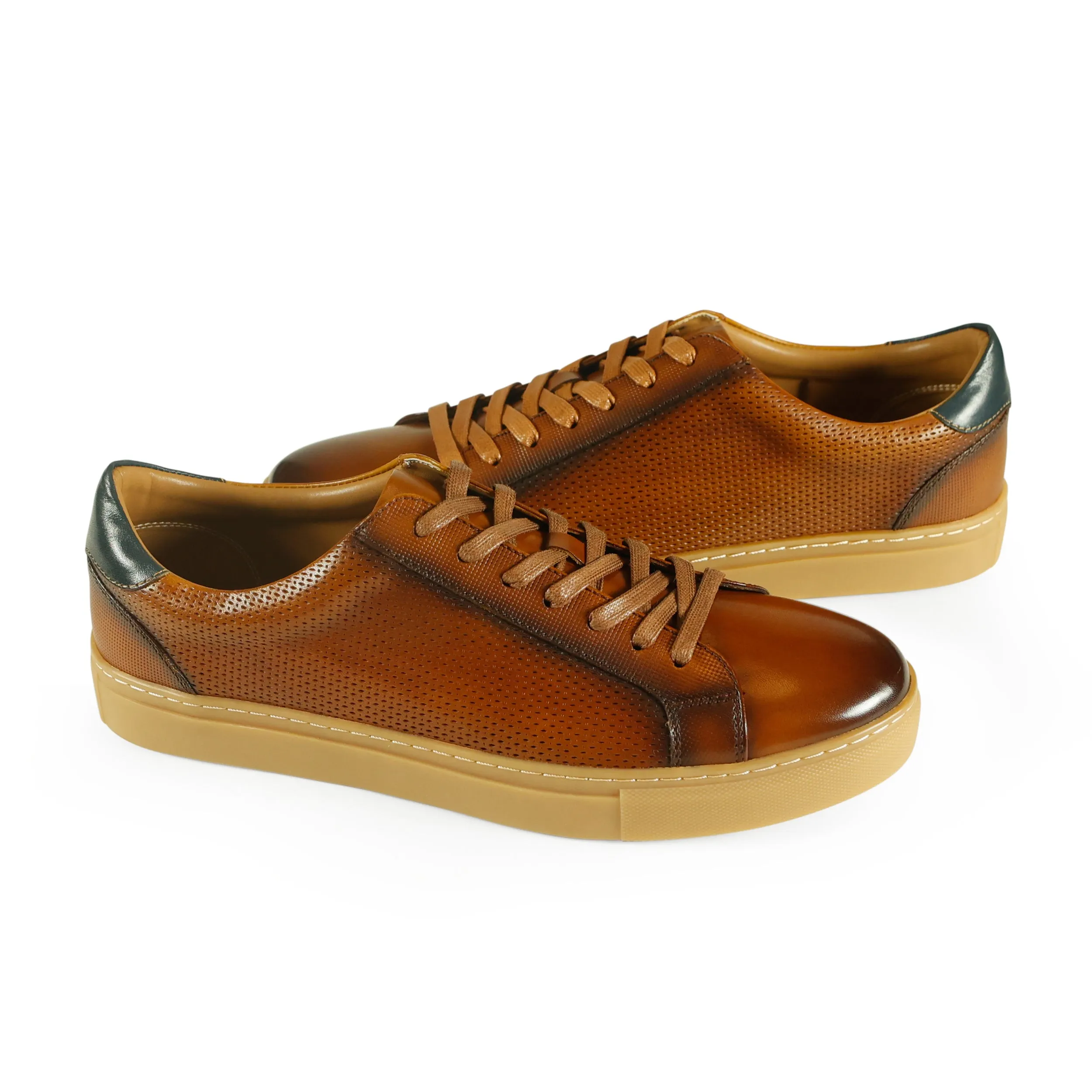 Azor La Mode Phoenix Leather Trainers Tan