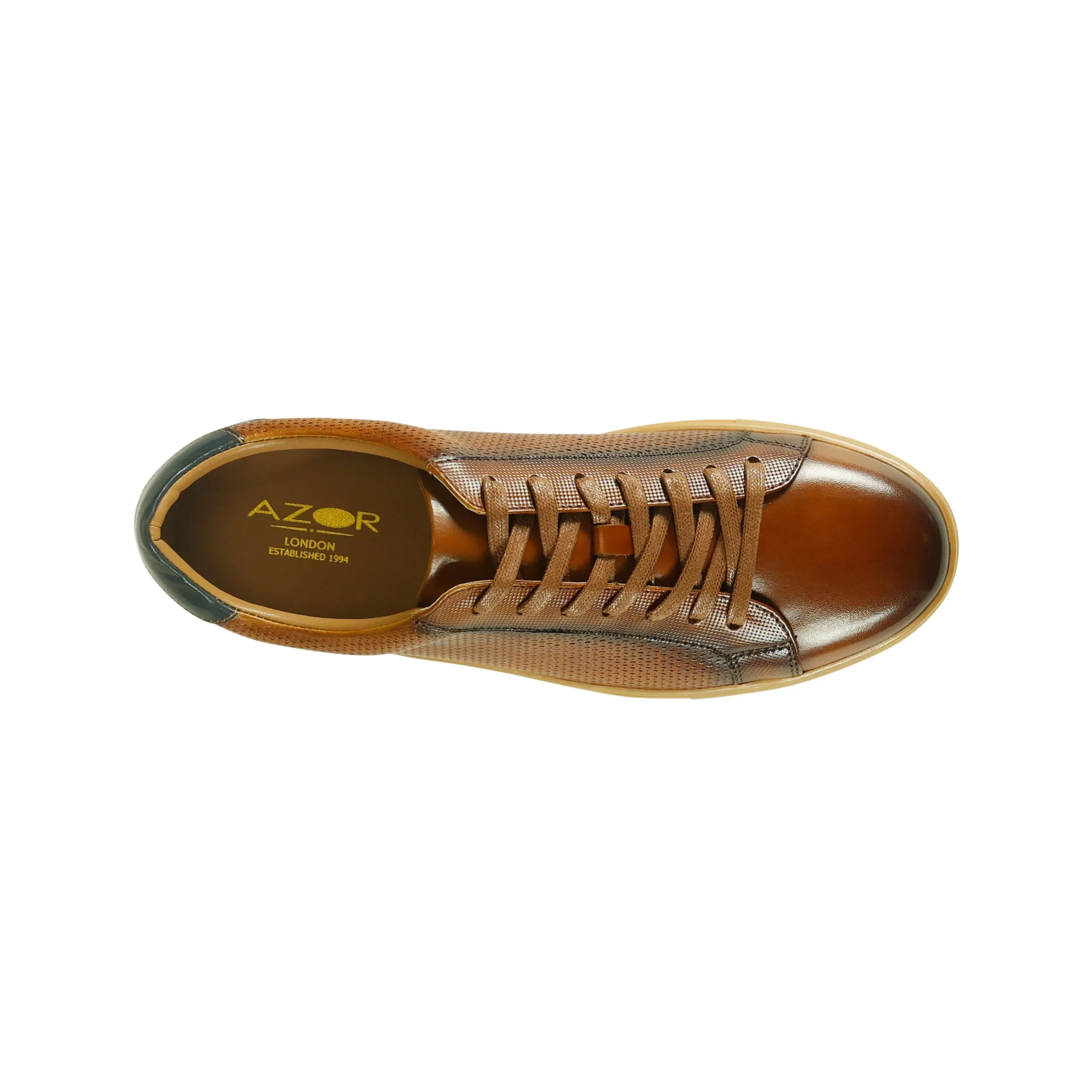 Azor La Mode Phoenix Leather Trainers Tan