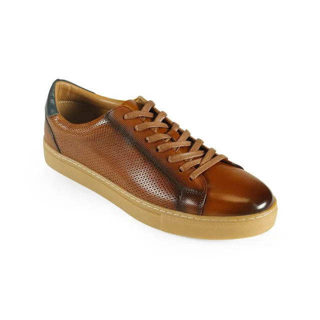 Azor La Mode Phoenix Leather Trainers Tan