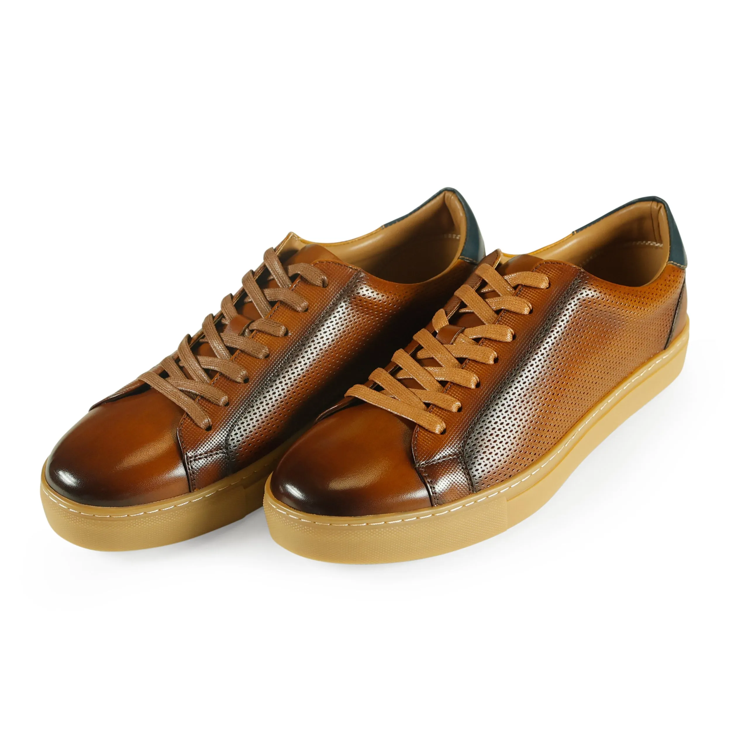 Azor La Mode Phoenix Leather Trainers Tan