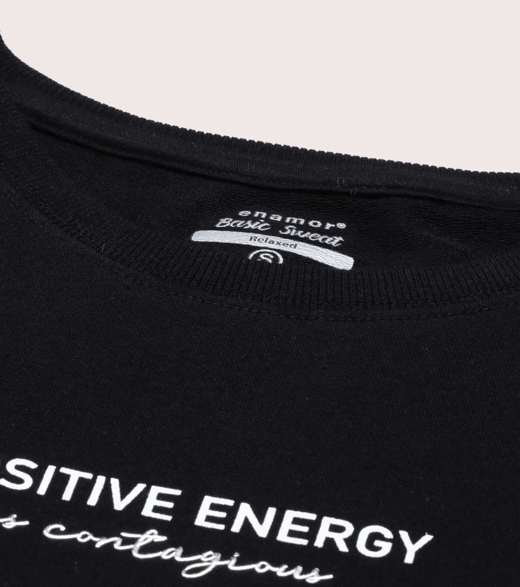 Basic Sweat | Long Sleeve Basic Pop Over Sweatshirt With Mindful Graphic