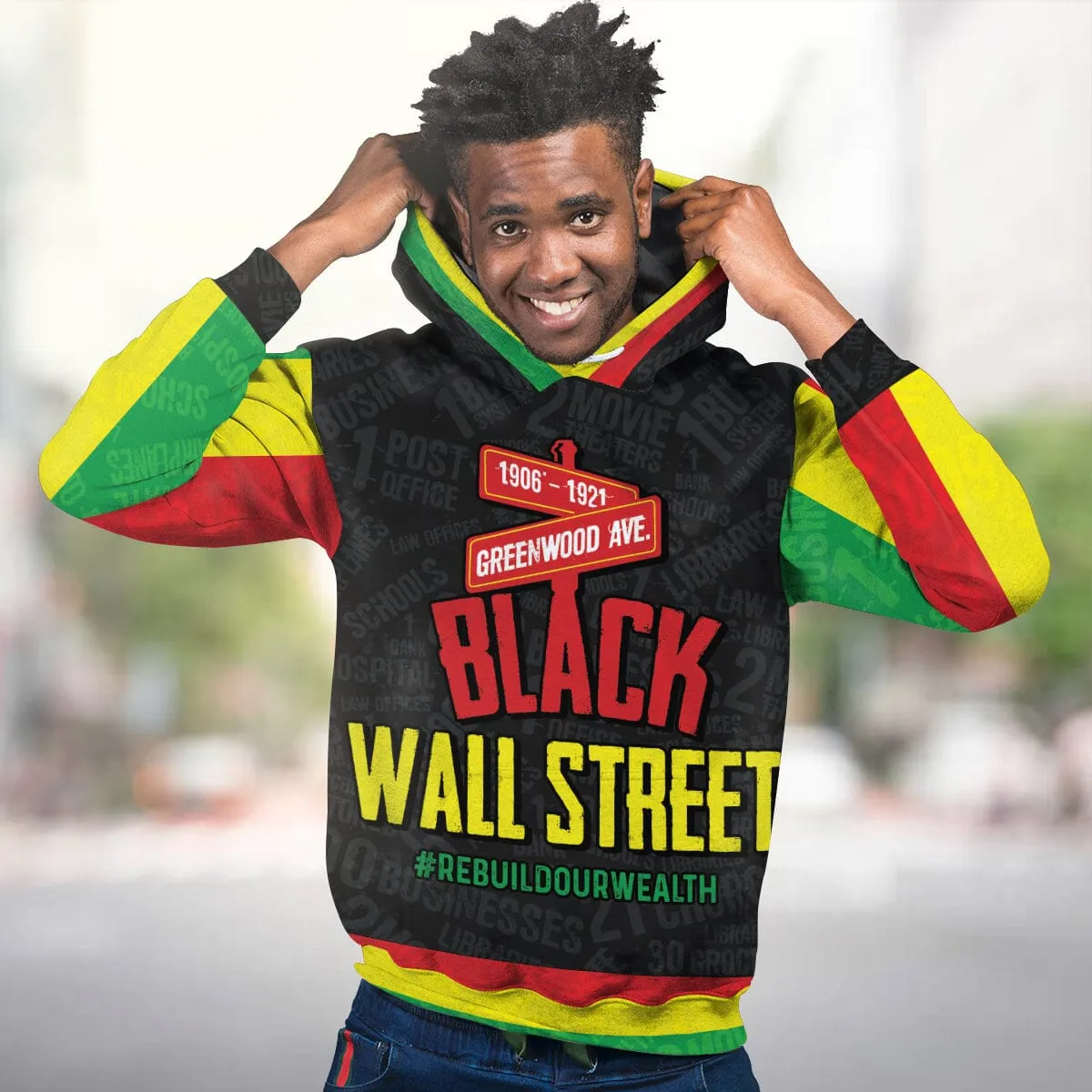 Black Wall St All-over Hoodie