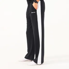 Black Wide Leg Contrast Panel Unisex Trouser