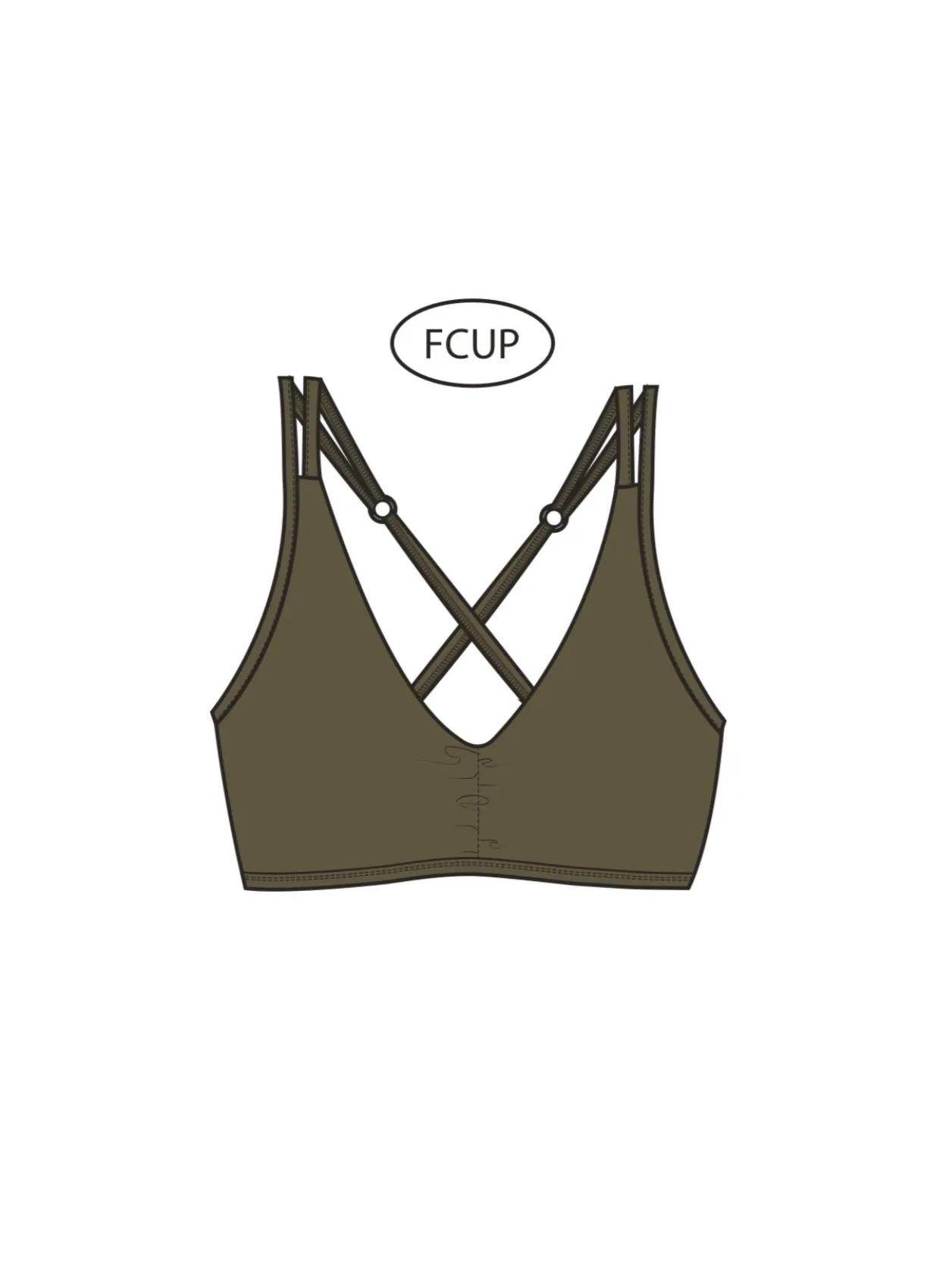 BS Swimwear Khaki F Cup Bralette