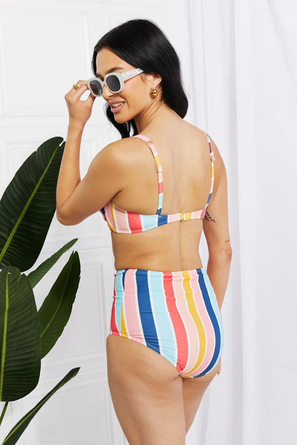 Candy Stripe High-Rise Bikini