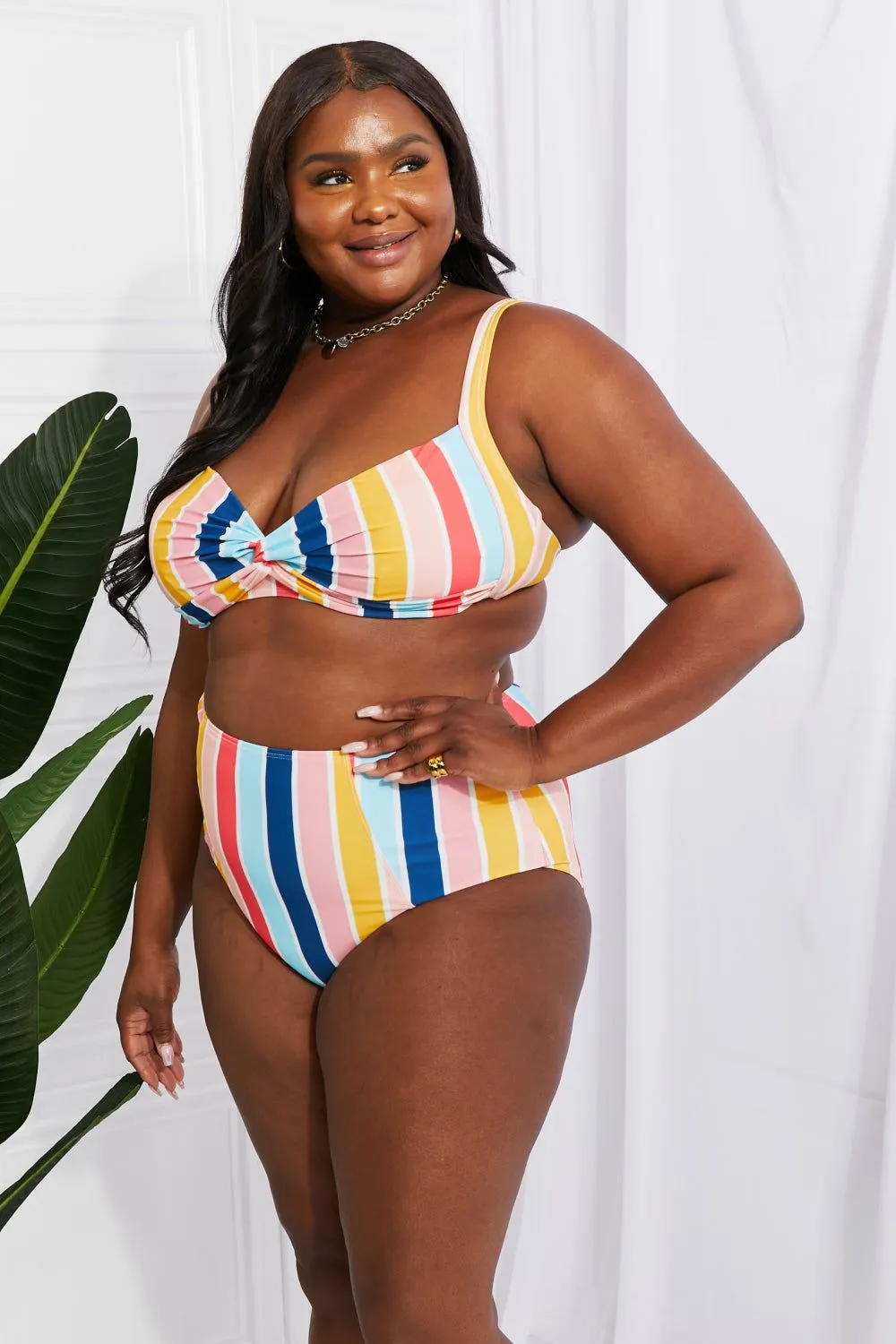 Candy Stripe High-Rise Bikini