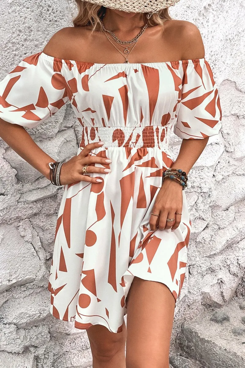 Casual Backless Off the Shoulder Short Sleeve Dress Dresses