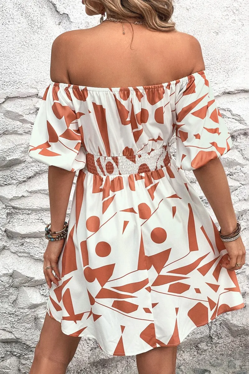 Casual Backless Off the Shoulder Short Sleeve Dress Dresses