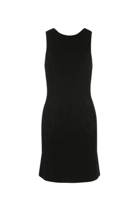 CHARLOTTE SLIT KNIT MINI DRESS-BLACK