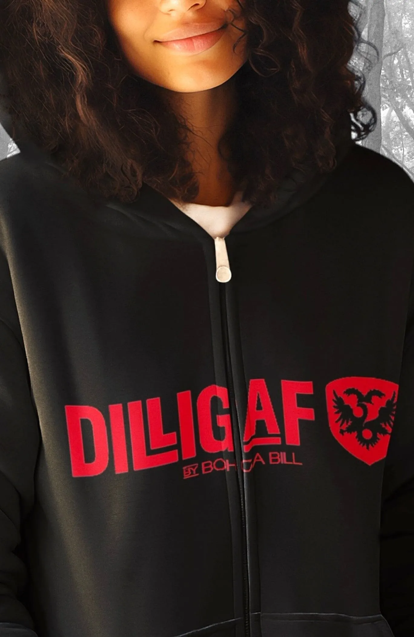 Classic Dilligaf Zip Up Hoody