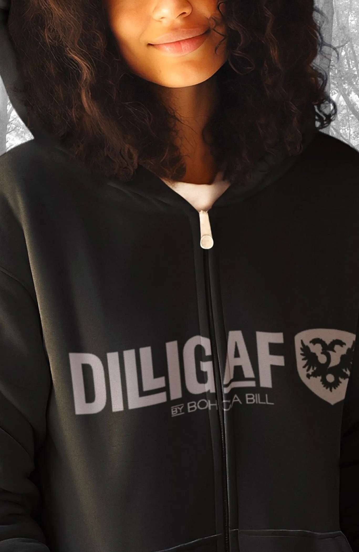 Classic Dilligaf Zip Up Hoody