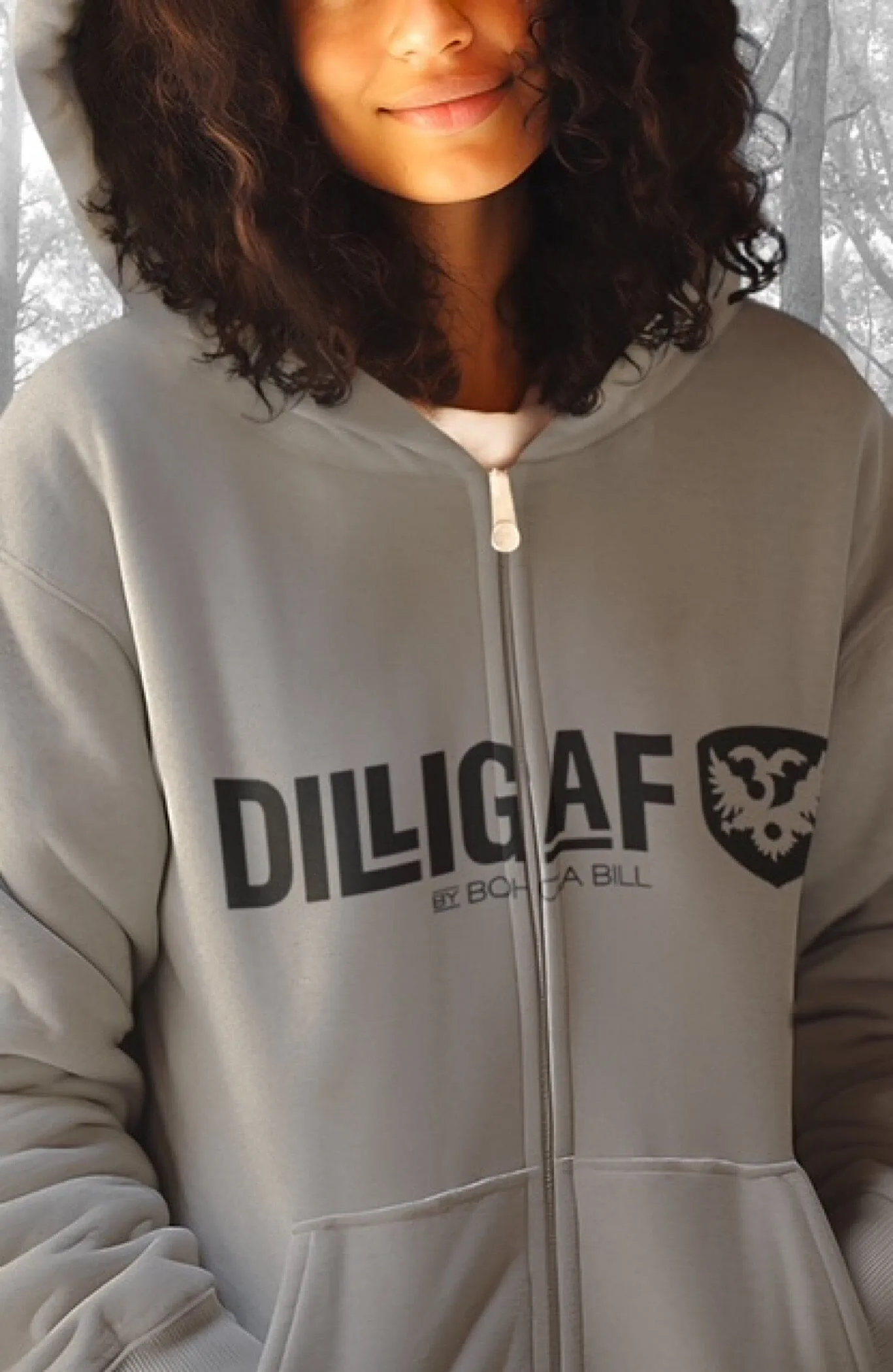 Classic Dilligaf Zip Up Hoody