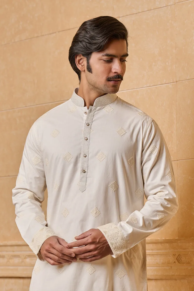 Cotton Embroidered Kurta Set