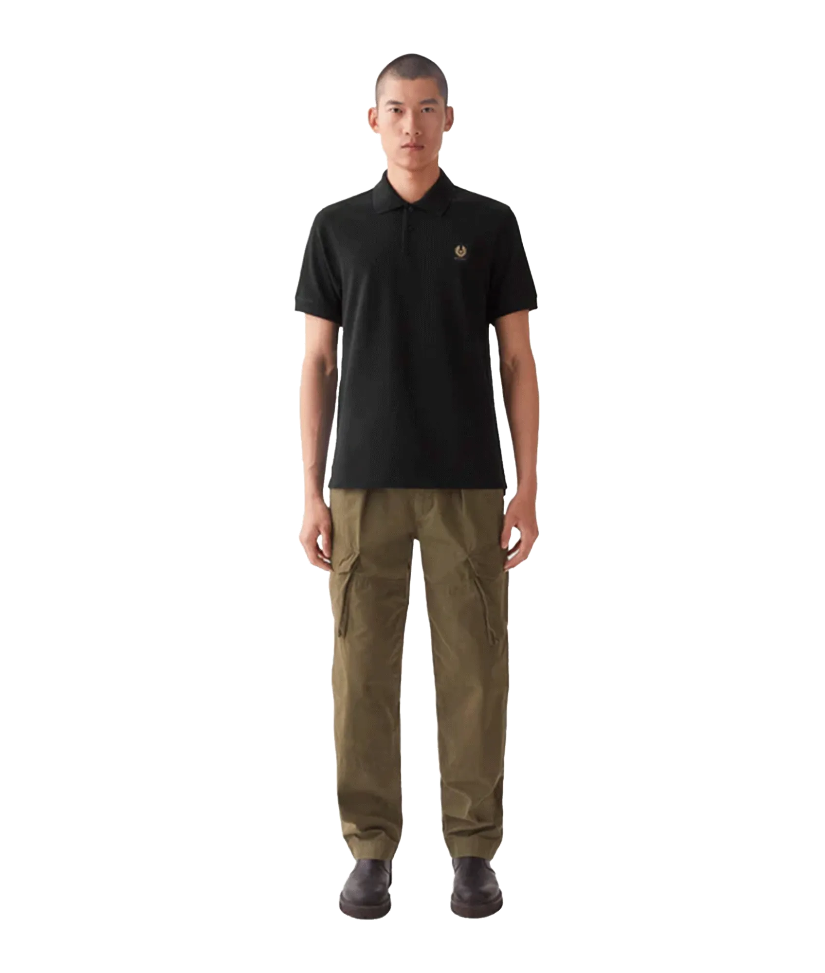 Cotton Pique Polo Shirt - Black