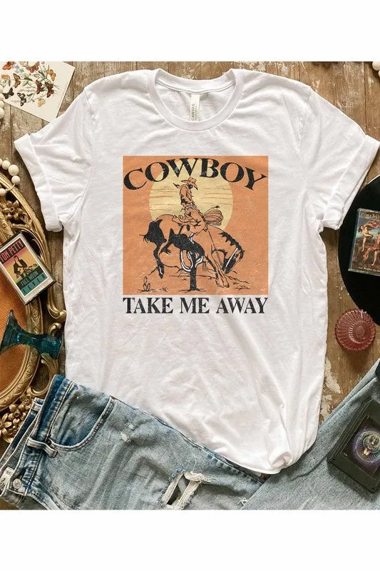 COWBOY TAKE ME AWAY GRAPHIC TEE PLUS SIZE