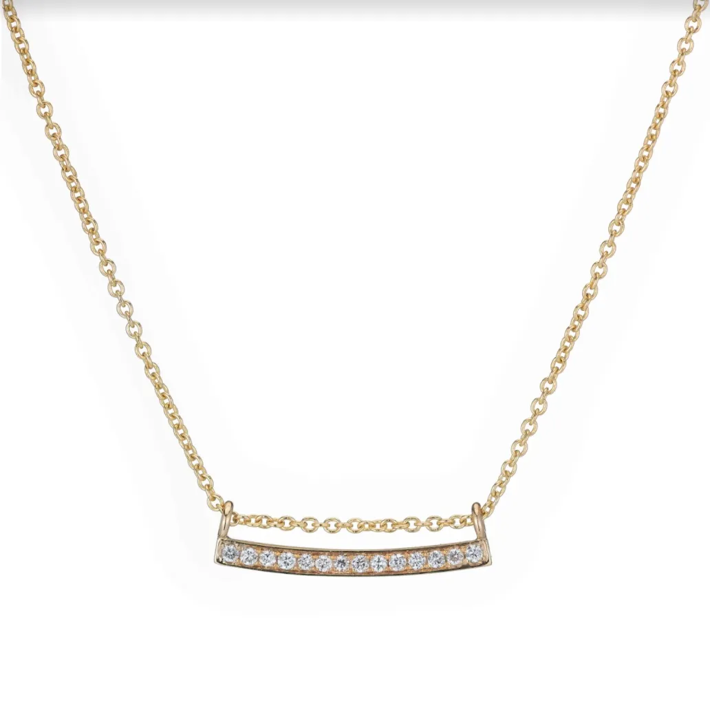 Diamond Bar Necklace