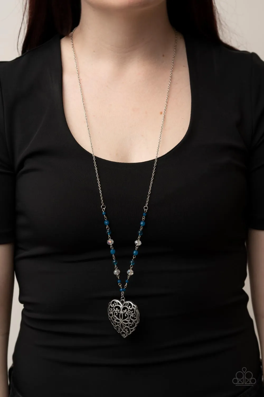 Doting Devotion - Blue Necklace