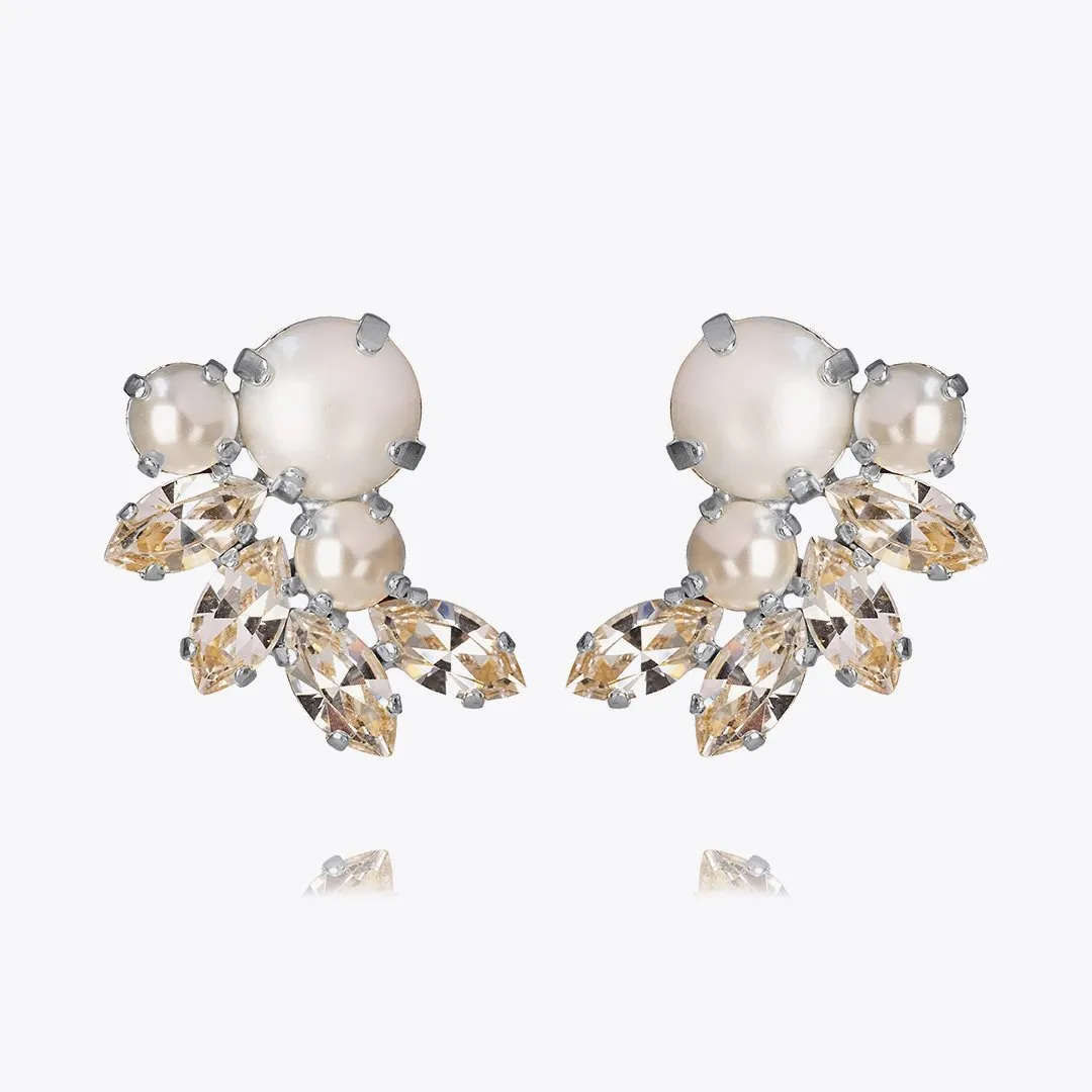 Electra Earring / Pearl   Crystal