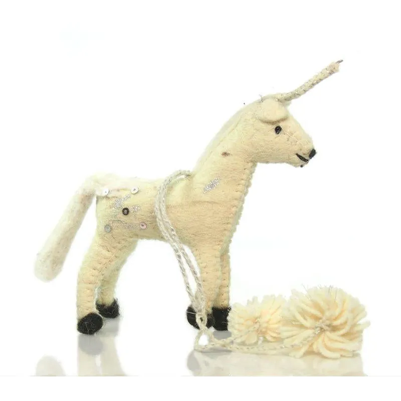 Fabric Unicorn Ornament