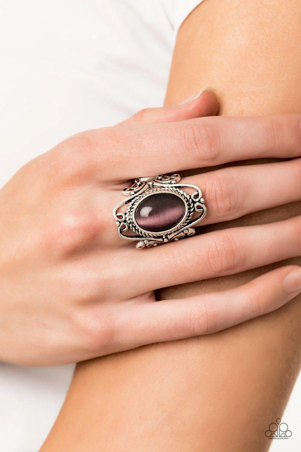 Fairytale Flair Purple Moonstone Ring - Paparazzi Accessories