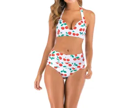 Floral Print Halter Bikini Set