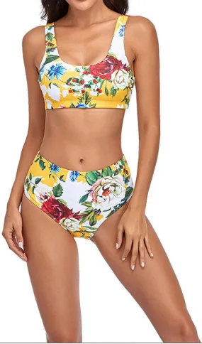 Floral Two Pieces Bikini Set