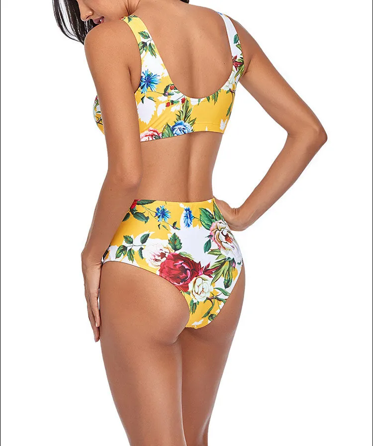 Floral Two Pieces Bikini Set