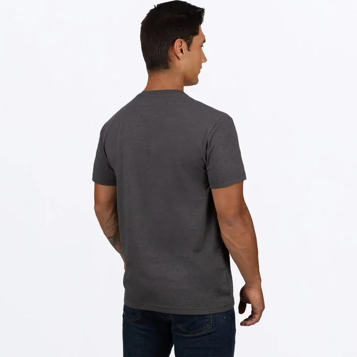 FXR Men's Split Premium Tee Char Heather/Inferno