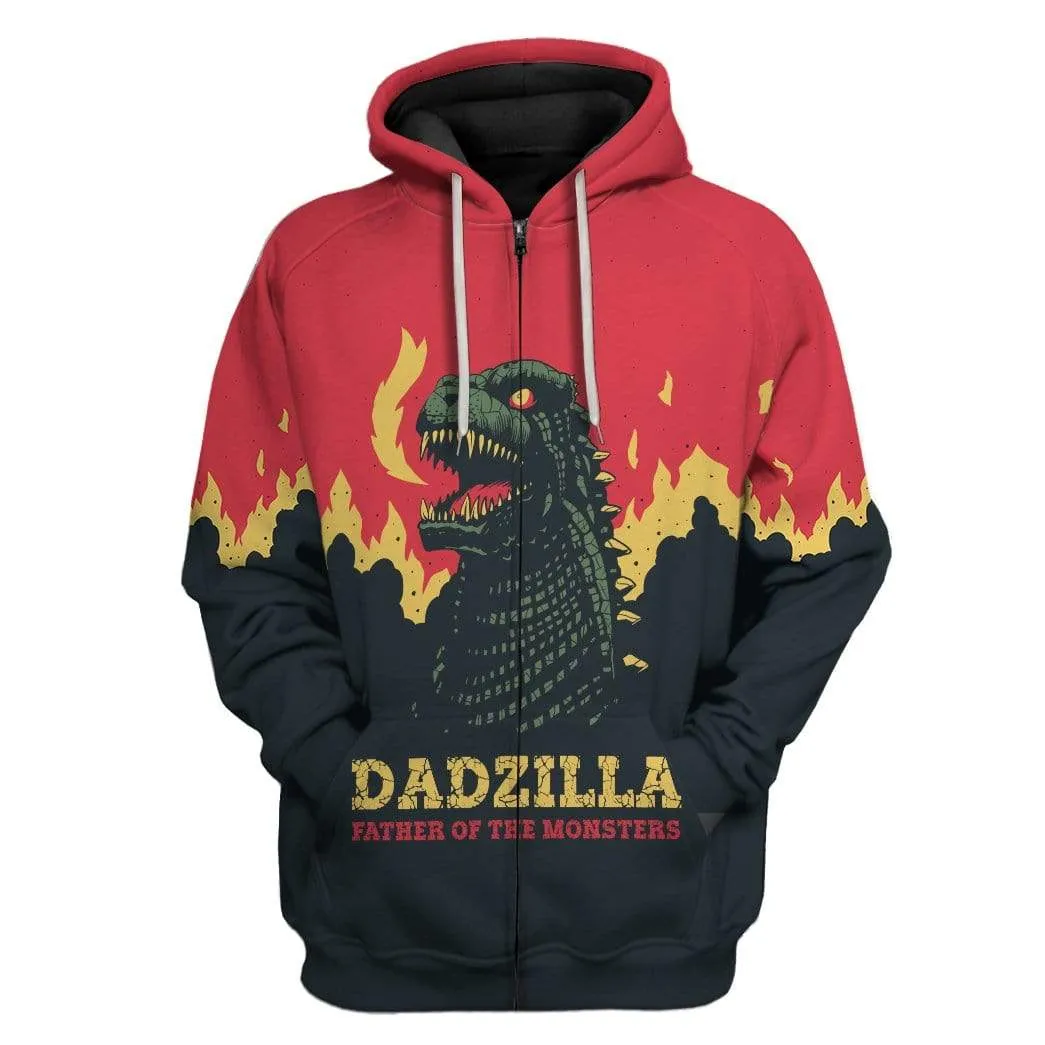 Gearhuman 3D Dadzilla Custom Hoodie Apparel