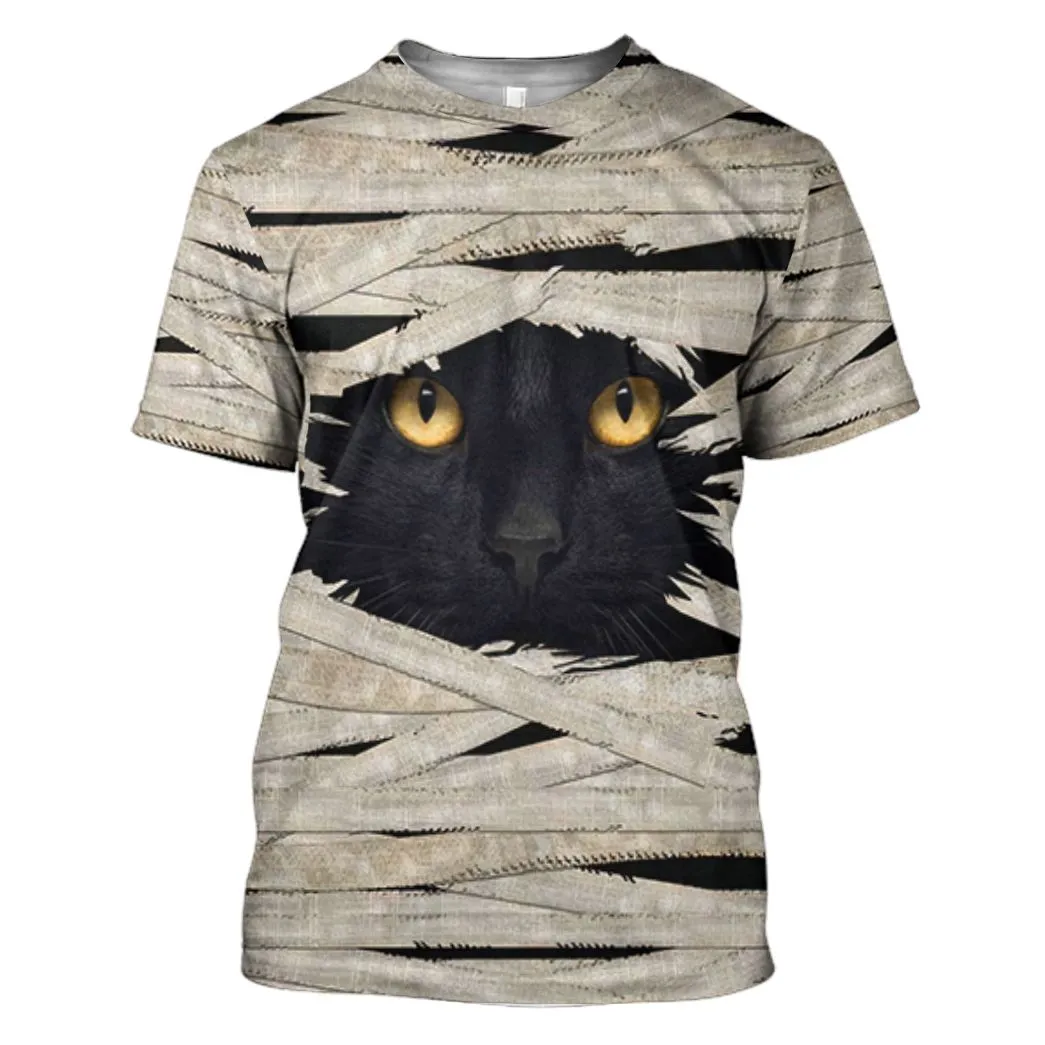 Gearhuman 3D Mummy Black Cat Tshirt Hoodie Apparel