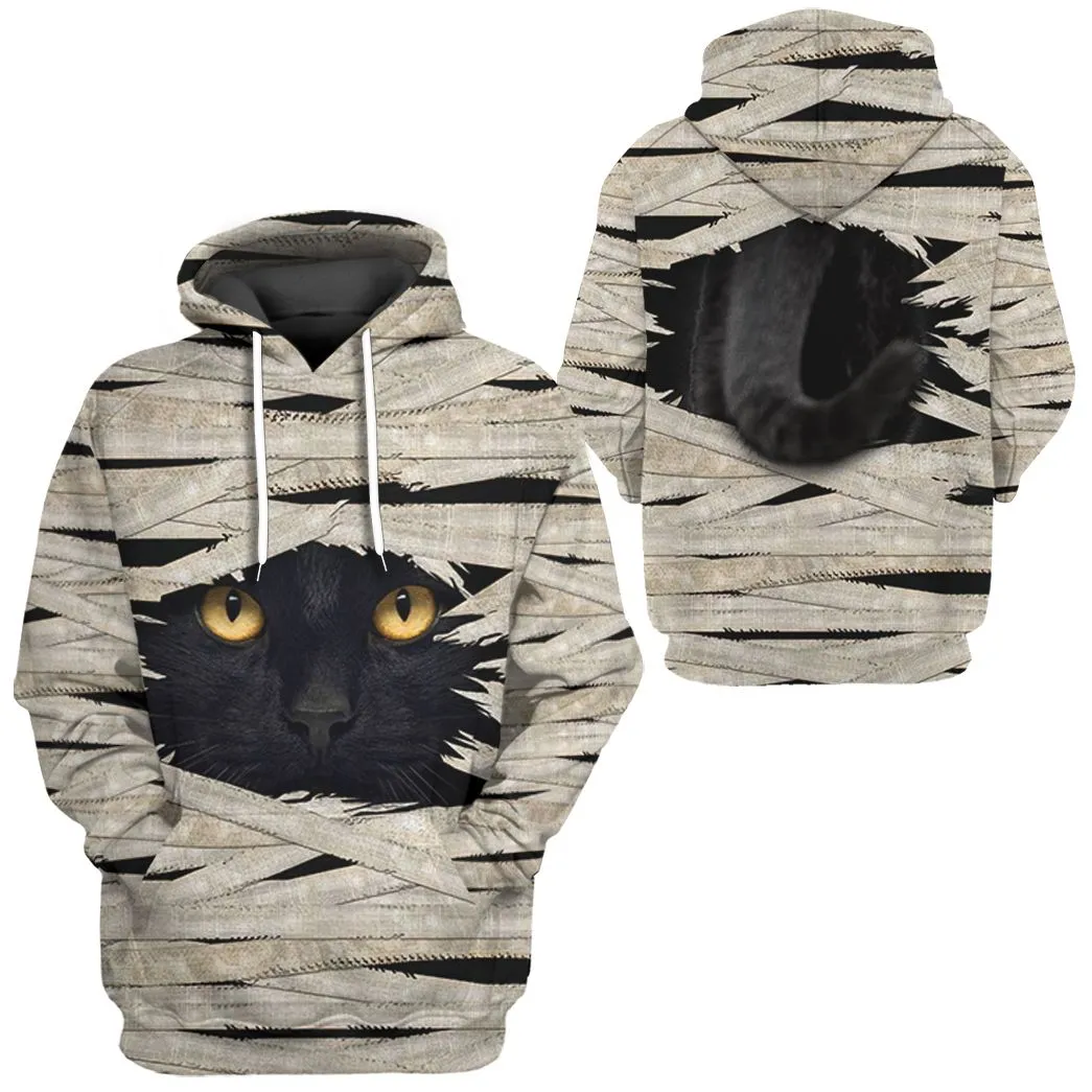 Gearhuman 3D Mummy Black Cat Tshirt Hoodie Apparel