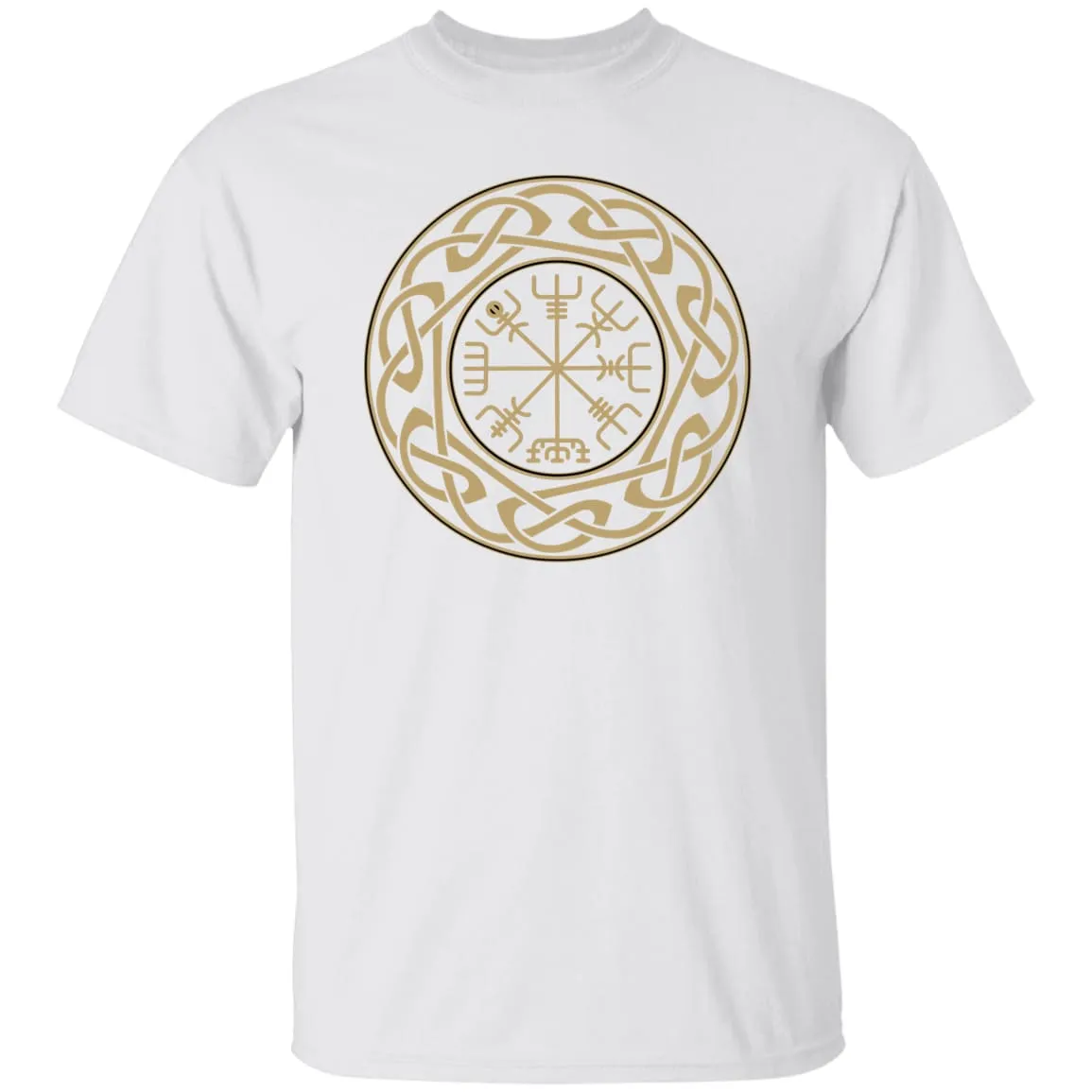 Gold Vegvisir Logo T-Shirt