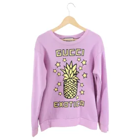 Gucci Exotica Purple and Yellow Logo Sweatshirt - S