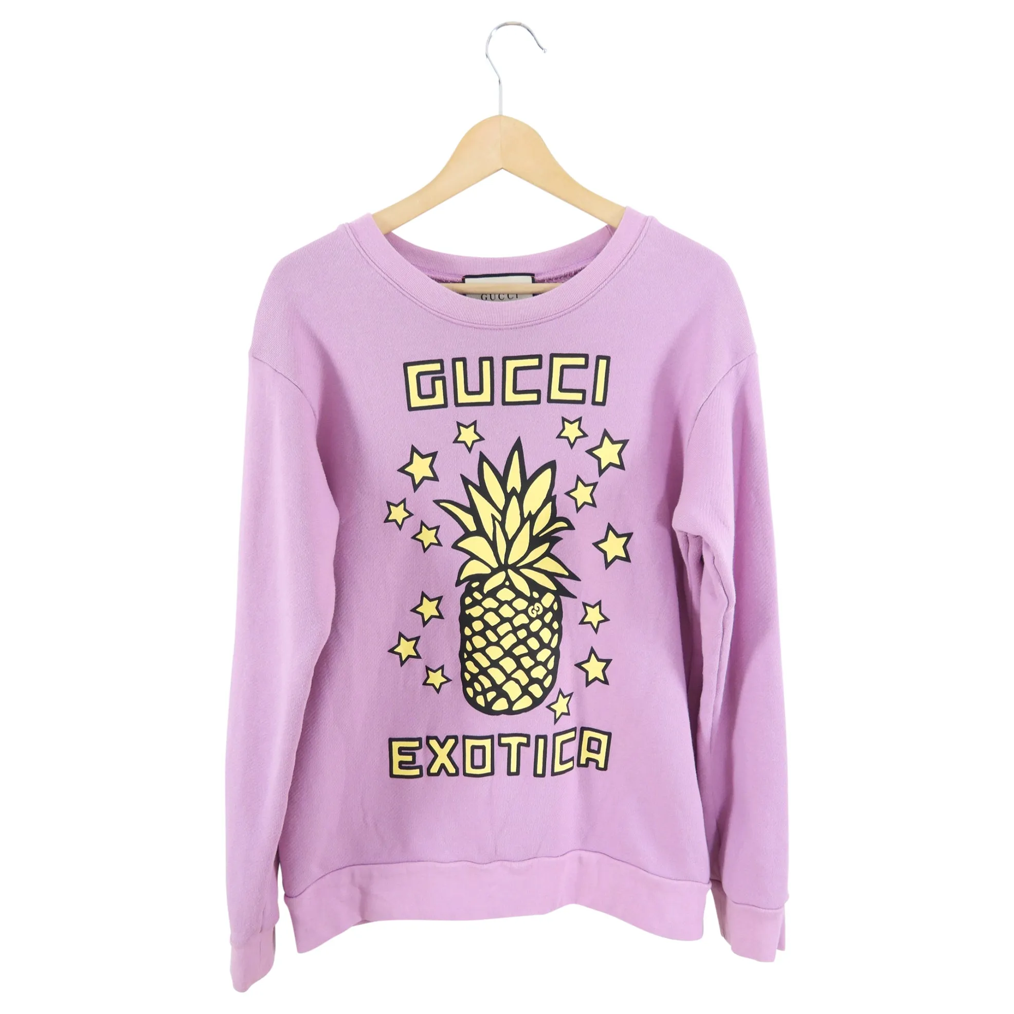 Gucci Exotica Purple and Yellow Logo Sweatshirt - S