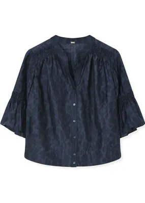 Gustav Samanta shirt with smock 50615 Skjorte - Blue Nights